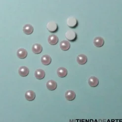 18 Cabuchones Redondos acrílicos Rosa Perla. X551C-428