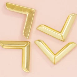 4 Esquineras Metálicas Grandes Gold Craftelier