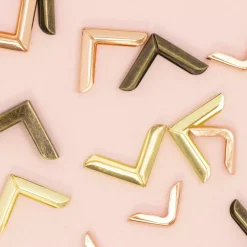 4 Esquineras Metálicas Grandes Gold Craftelier