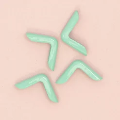 4 Esquineras Metálicas Mini Turquoise Craftelier