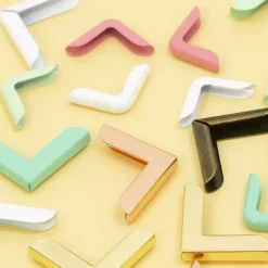 4 Esquineras Metálicas Mini Turquoise Craftelier