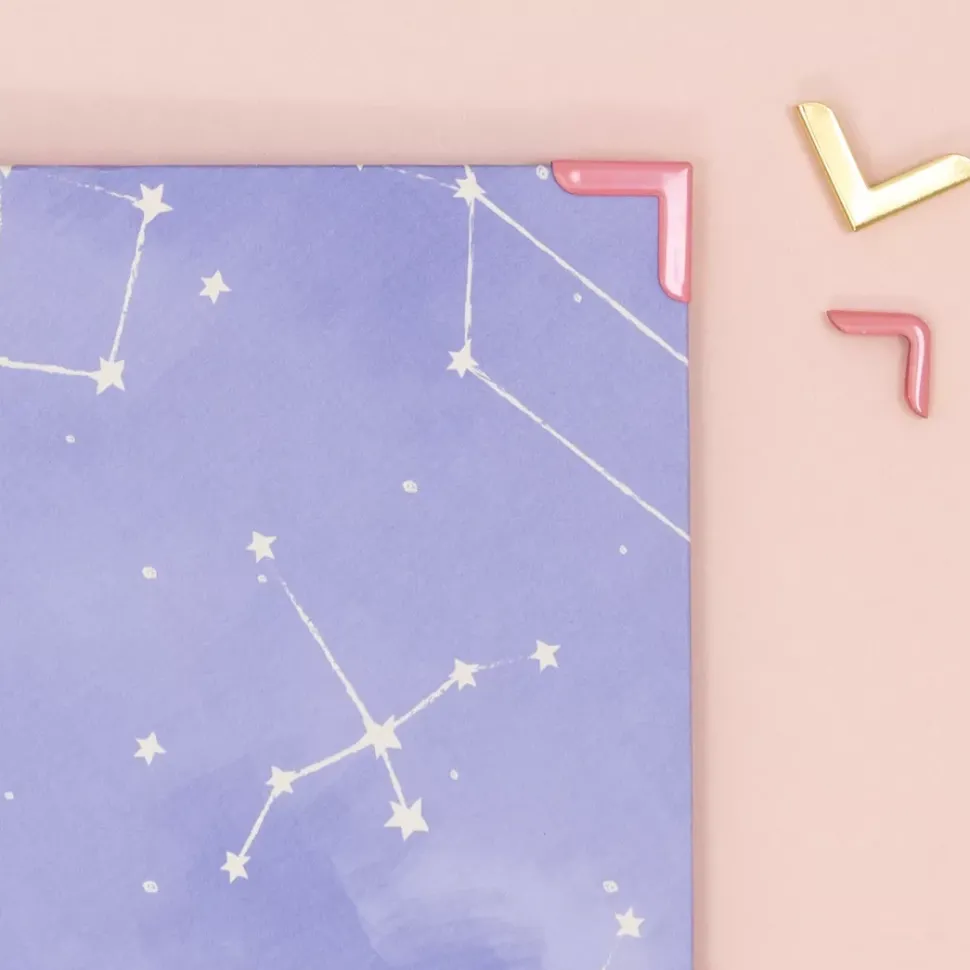 4 Esquineras Metálicas Mini Mint Green Craftelier