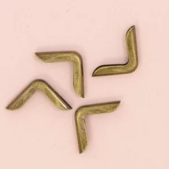 4 Esquineras Metálicas Mini Vintage Bronze Craftelier