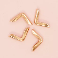 4 Esquineras Metálicas Mini Rose Gold Craftelier