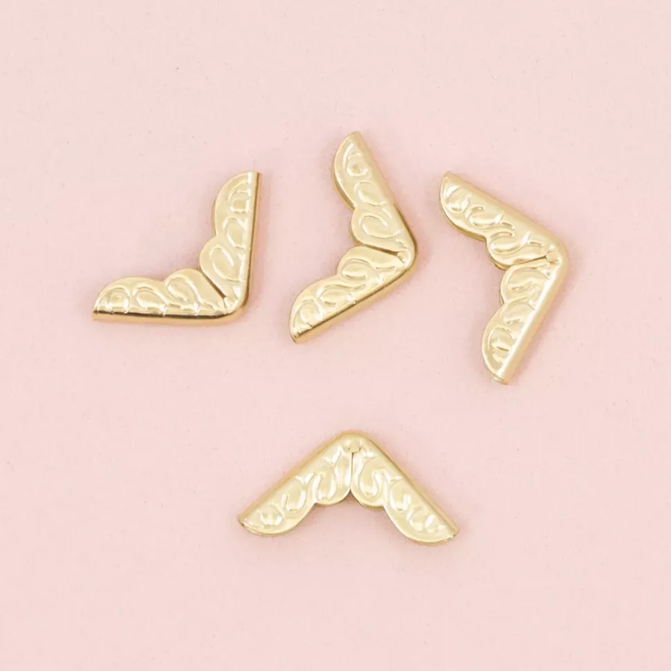 4 Esquineras Metálicas Royal Gold Craftelier
