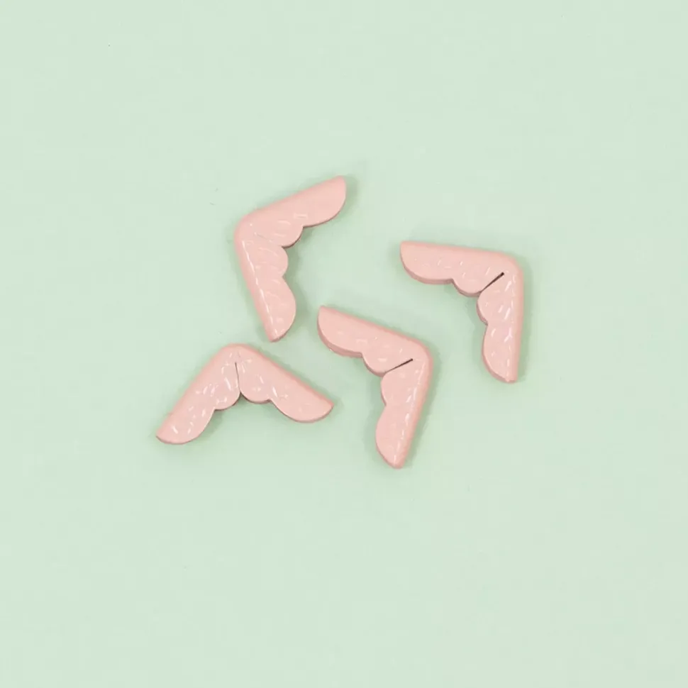 4 Esquineras Metálicas Royal Baby Pink Craftelier