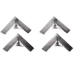 4 Esquineras pequeñas metálicas color plata para Scrapbooking