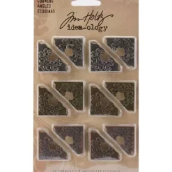 12 Pequeñas Esquineras Decoradas Tim Holtz