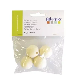 4 Perlas de Madera Artemio