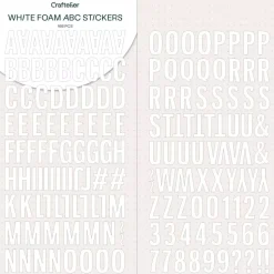 Abecedario Adhesivo Foam Blanco Craftelier