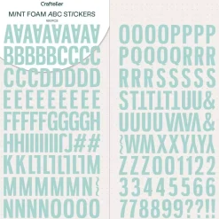 Abecedario Adhesivo Foam Mint Craftelier