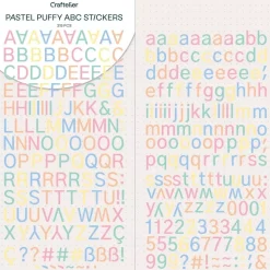 Abecedario Adhesivo Puffy Pastel Craftelier