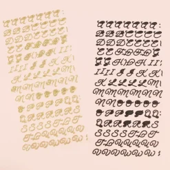 Abecedario Adhesivo Puffy Gold Craftelier