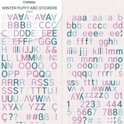 Abecedario Adhesivo Puffy Winter Craftelier