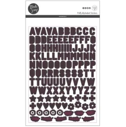 Abecedario Puffy Negro ModaScrap