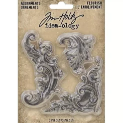 Adornos Metálicos Flourish Idea-Ology Tim Holtz