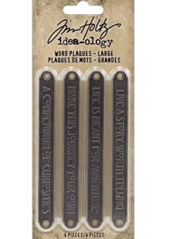 Adornos Metálicos Metal Word Plaques Idea-Ology Tim Holtz