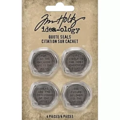 Adornos Metálicos Sellos de Lacre Frases Idea-Ology Tim Holtz