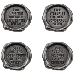 Adornos Metálicos Sellos de Lacre Frases Idea-Ology Tim Holtz