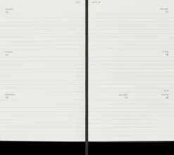 Agenda Classic 2025 semanal horizontal negro tapa dura Moleskine 13x21cm
