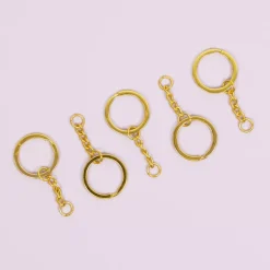 Anilla de llavero con cadena Gold Craftelier