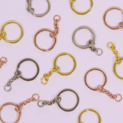 Anilla de llavero con cadena Gold Craftelier