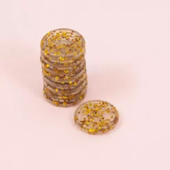 Anillas de Disco Glitter S Gold Craftelier