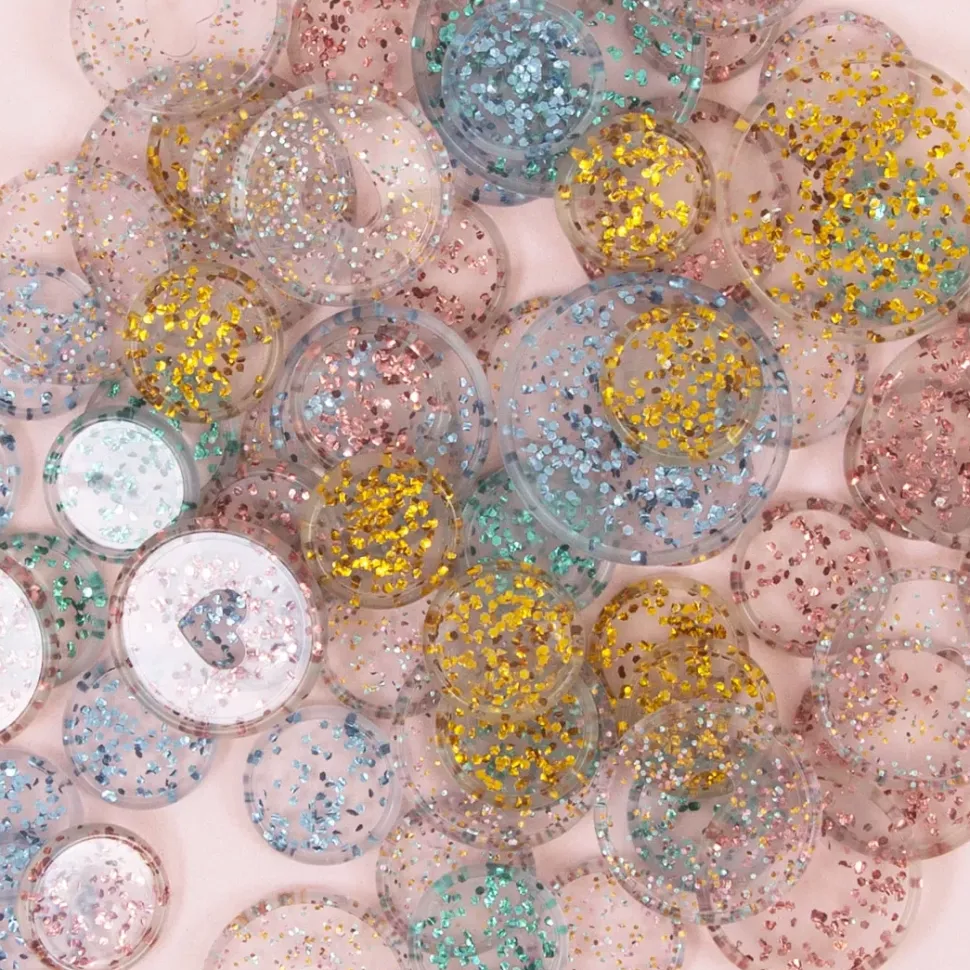 Anillas de Disco Glitter S Sirena Craftelier