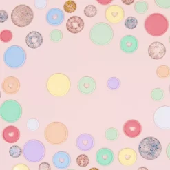 Anillas de Disco Glitter L Rosa Craftelier