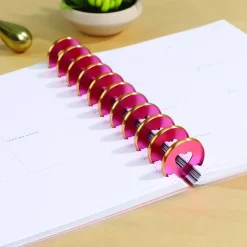 Anillas Metálicas XL Rosey & Gold Happy Planner