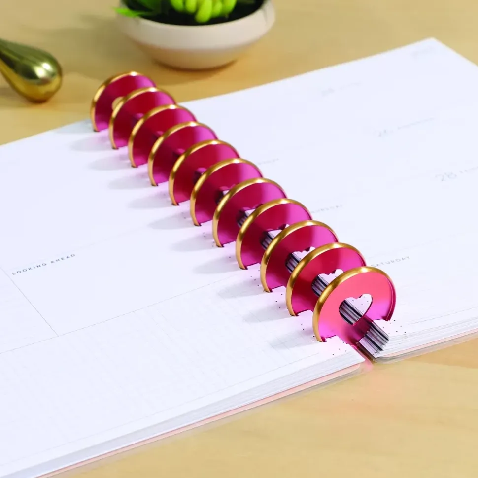 Anillas Metálicas XL Rosey & Gold Happy Planner