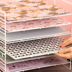 Bandeja para Papeles con Seis Estantes Blanco Craftelier