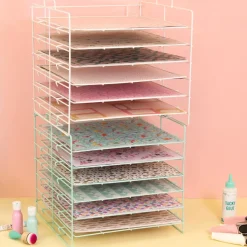 Bandeja para Papeles con Seis Estantes Blanco Craftelier