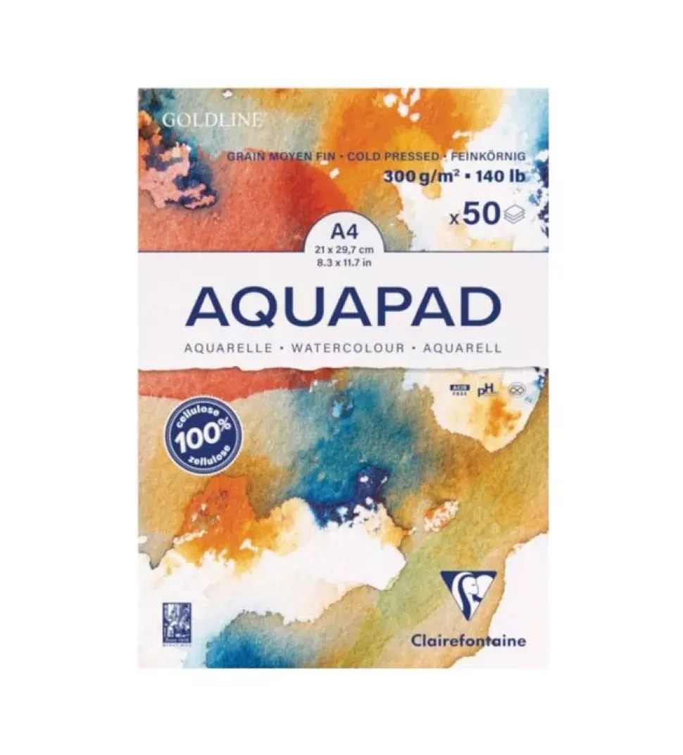 Bloc Acuarela Aquapad Clairefontaine A4 300g/m²