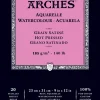 Bloc acuarela Arches encolado a 1 lado grano satinado 185 g/m² 23x31cm