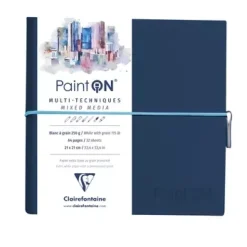 Bloc Paint'On Book White Pages Granulado Clairefontaine 19x19cm