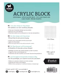 Bloque Acrílico Para Sellos Essentials Studio Light 12x12cm