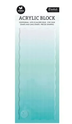 Bloque Acrílico Para Sellos Studio Light 22x9cm