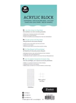 Bloque Acrílico Para Sellos Studio Light 22x9cm