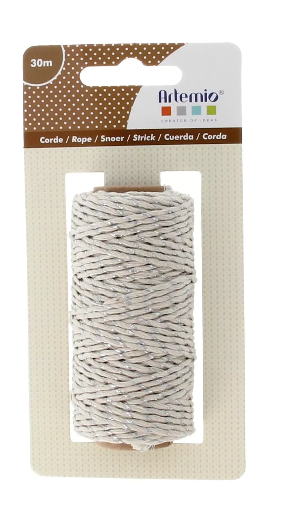 Bobina de hilo crema y plata Artemio 1,5mm