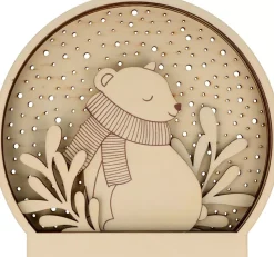 Bola con diseño 3D Oso Let it Snow Artemio 15x16cm