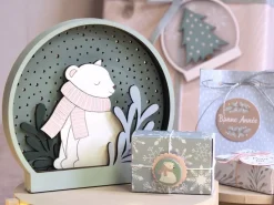 Bola con diseño 3D Oso Let it Snow Artemio 15x16cm