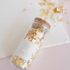 Botella de Cristal 3gr con Copos Gold Flakes Wax it Lora Bailora