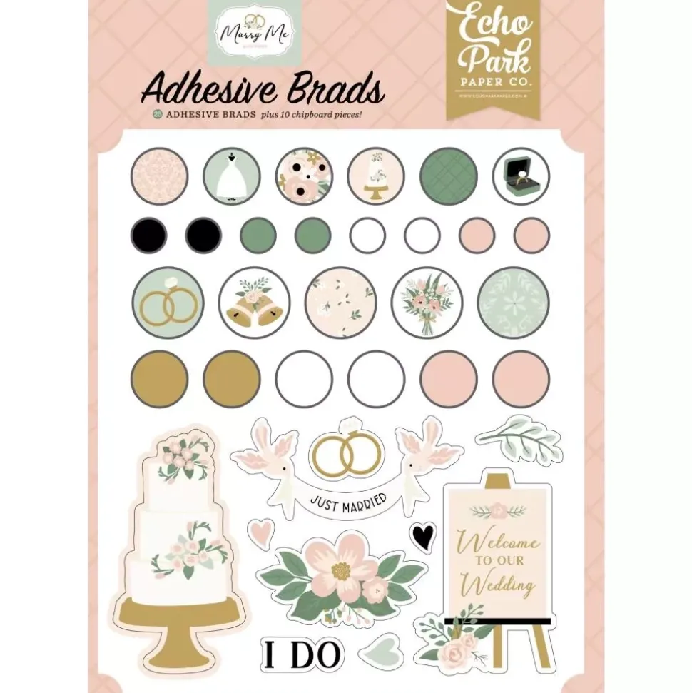 Brads adhesivos Marry Me Echo Park