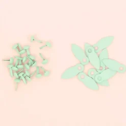 Brads y Botones de Giro Turquesa Craftelier