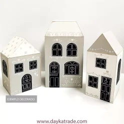 Caja de Madera Casita Mediana Dayka 15x25cm