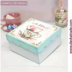 Caja de madera para infusiones + Tela prediseñada Dayka