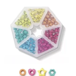 Caja de ojales con formas brillantes We R Memory Keepers