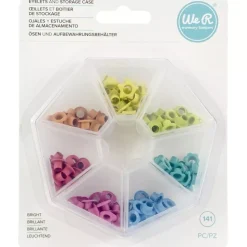 Caja de ojales con formas brillantes We R Memory Keepers