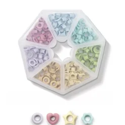 Caja de ojales con formas pastel We R Memory Keepers